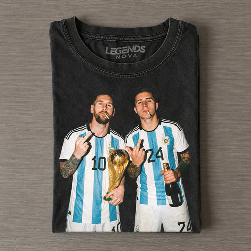 Argentina Messi Enzo funny Vintage Tee
