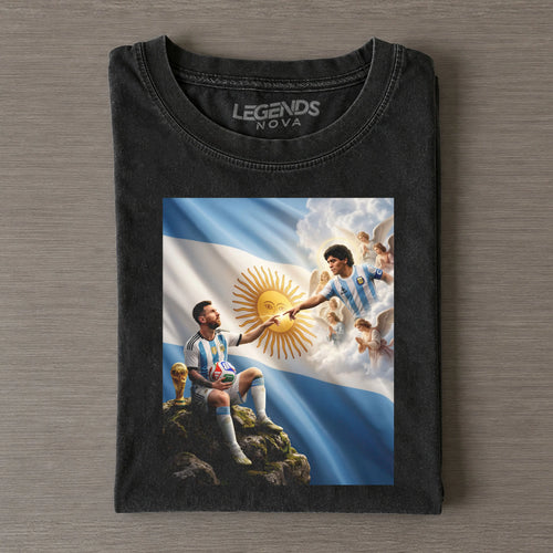 Argentina Messi & Diego Maradona Vintage Tee