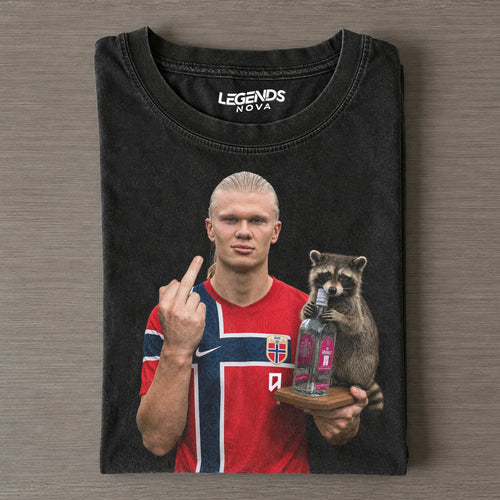 Erling Haland & Whiskey Raccoon H-MT-F V2 Tee